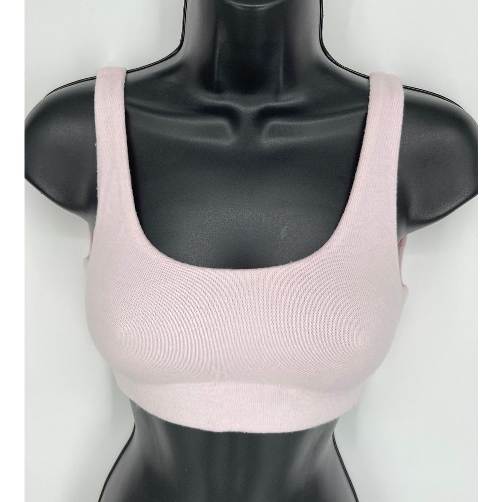 DONNI. Sweater Bra Top NEW Sz XS Pixie Pink Scoop Neck Stretch Super Soft